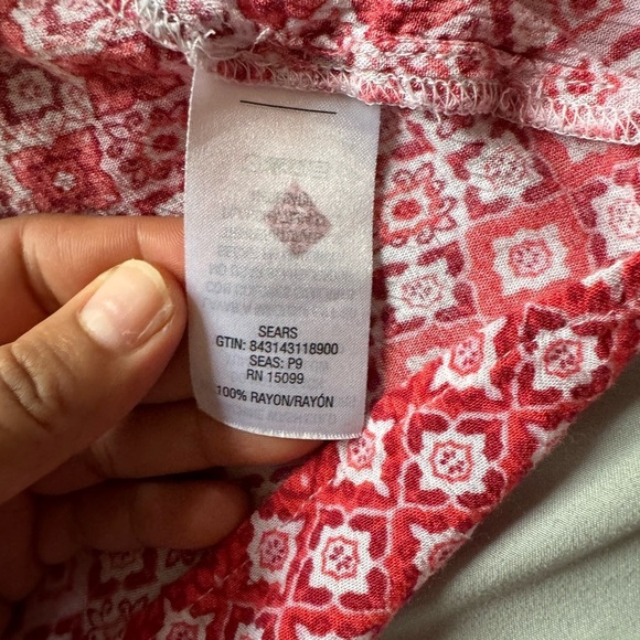 Red Boho Sleeveless Blouse - Lightweight & Comfy - Picture 4 of 5